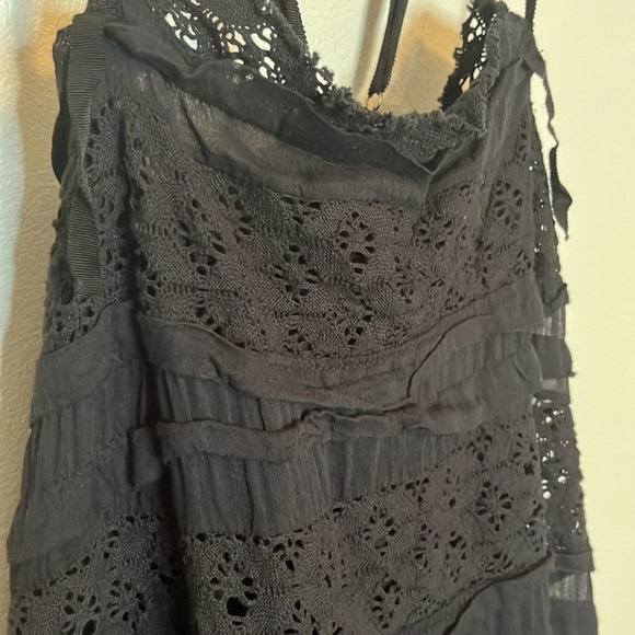NWT Free People Shailee Black Mini Lace Dress New Medium M - Picture 7 of 11